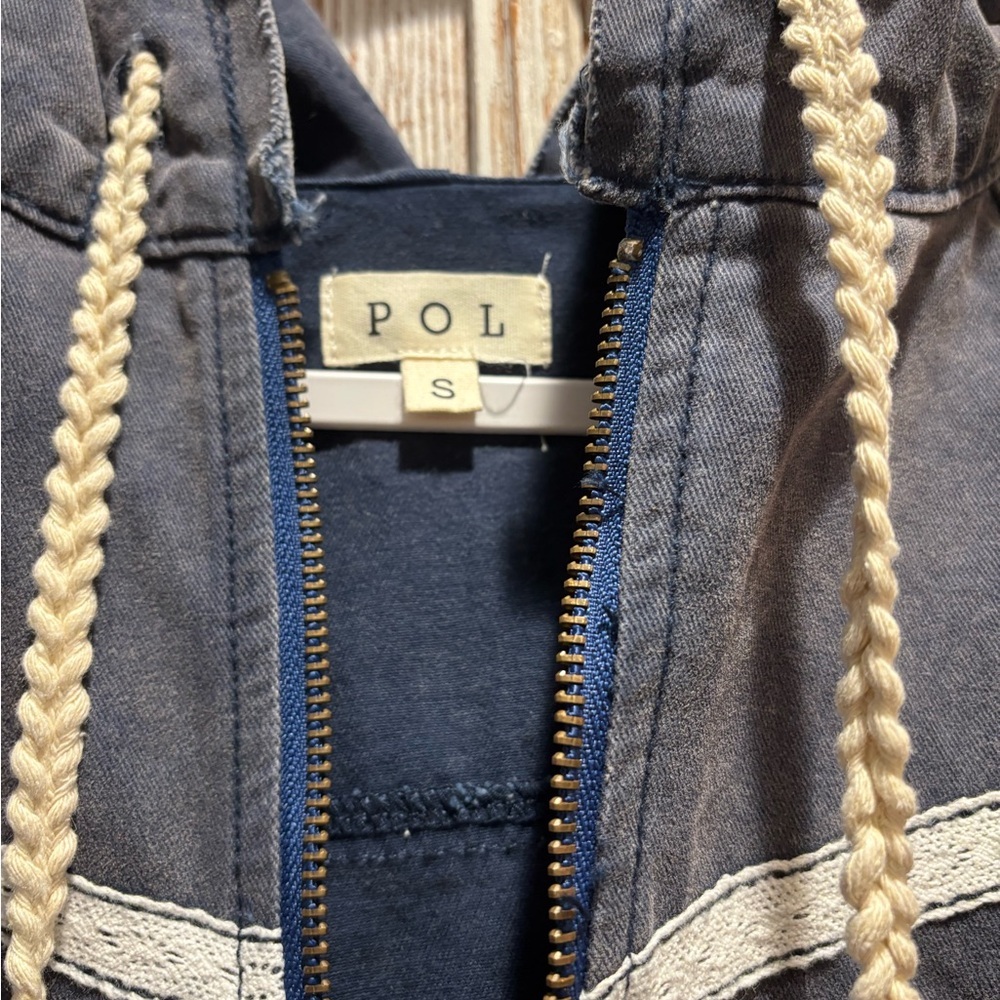 POL Utility Embellished Patchwork Pea Coat NWOT - image 6